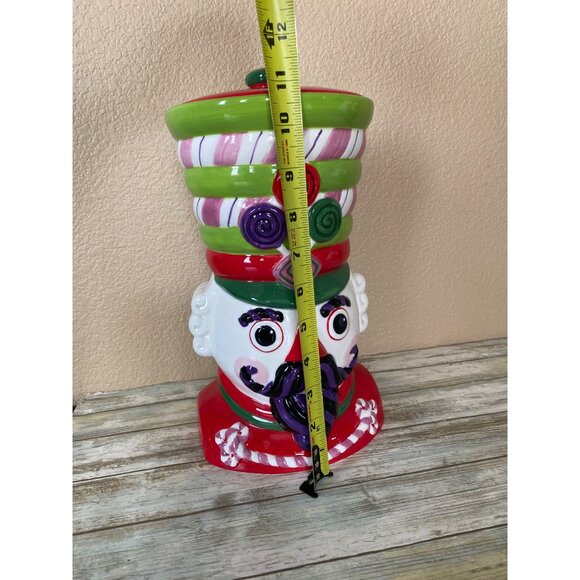 One Hundred 80 Degrees Nutcracker Cookie Jar Christmas Ceramic Candy Soldier - Picture 5 of 12